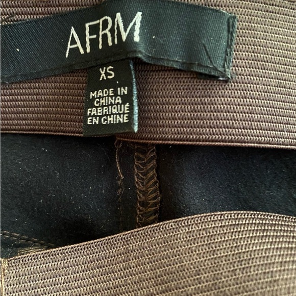 AFRM x Revolve Vegan Leather Pant Alyssa Pant Baby Boot High Waist Pull On XS - Picture 6 of 11